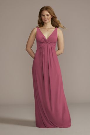 Jersey Bridesmaid Dress with Twist Tank Bodice David's Bridal