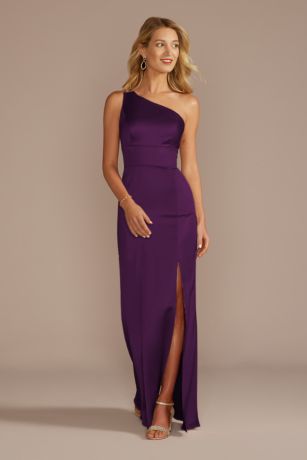 Plum One Shoulder Dress