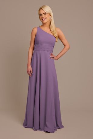 One Shoulder Bridesmaid Dresses David s Bridal Wisteria