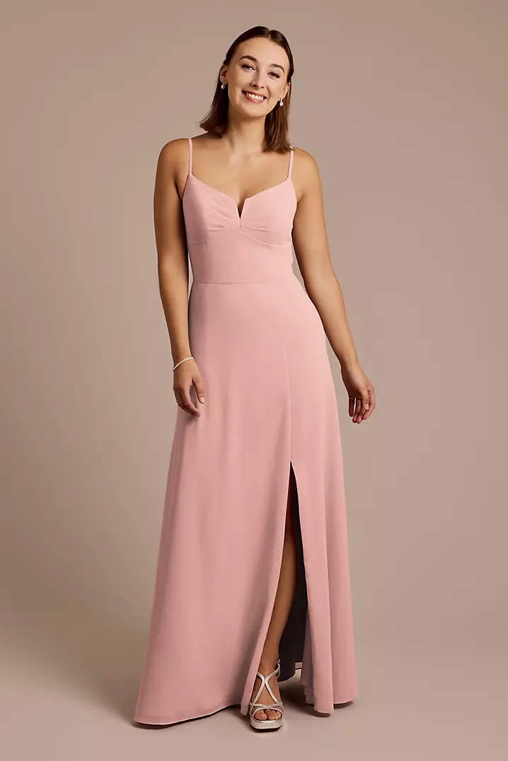 Chiffon Spaghetti Strap Sheath Dress