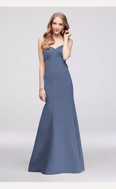 Strapless Faille Mermaid Bridesmaid Dress with Bow Image 1