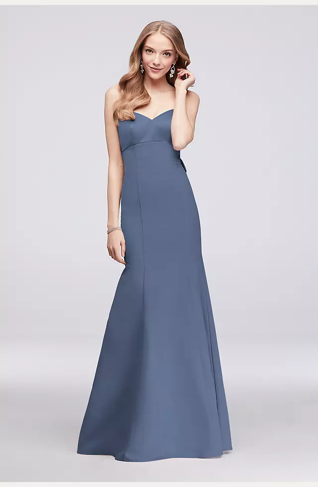 Strapless Faille Mermaid Bridesmaid Dress with Bow Image