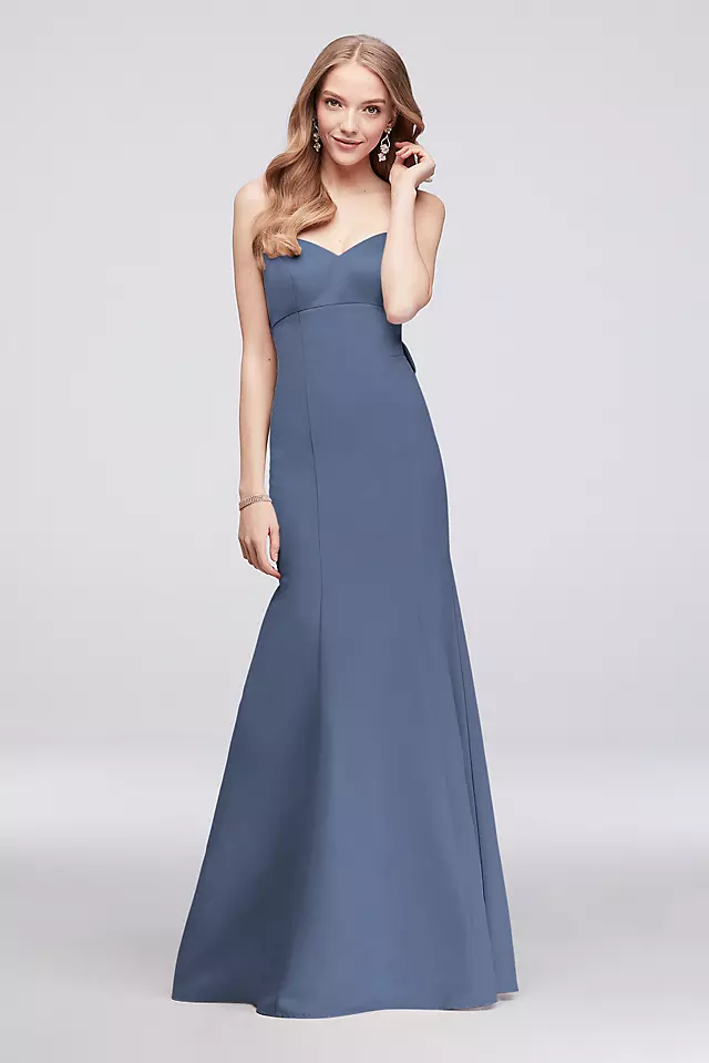 Strapless Faille Mermaid Bridesmaid Dress with Bow Image