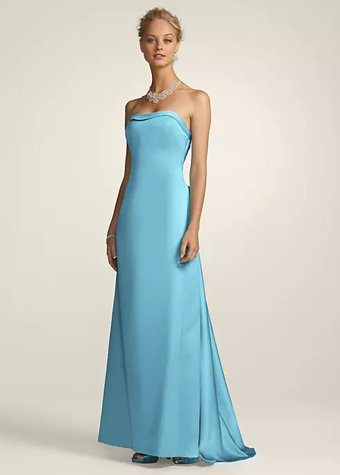 Strapless A-line with Cascading Back Image 1