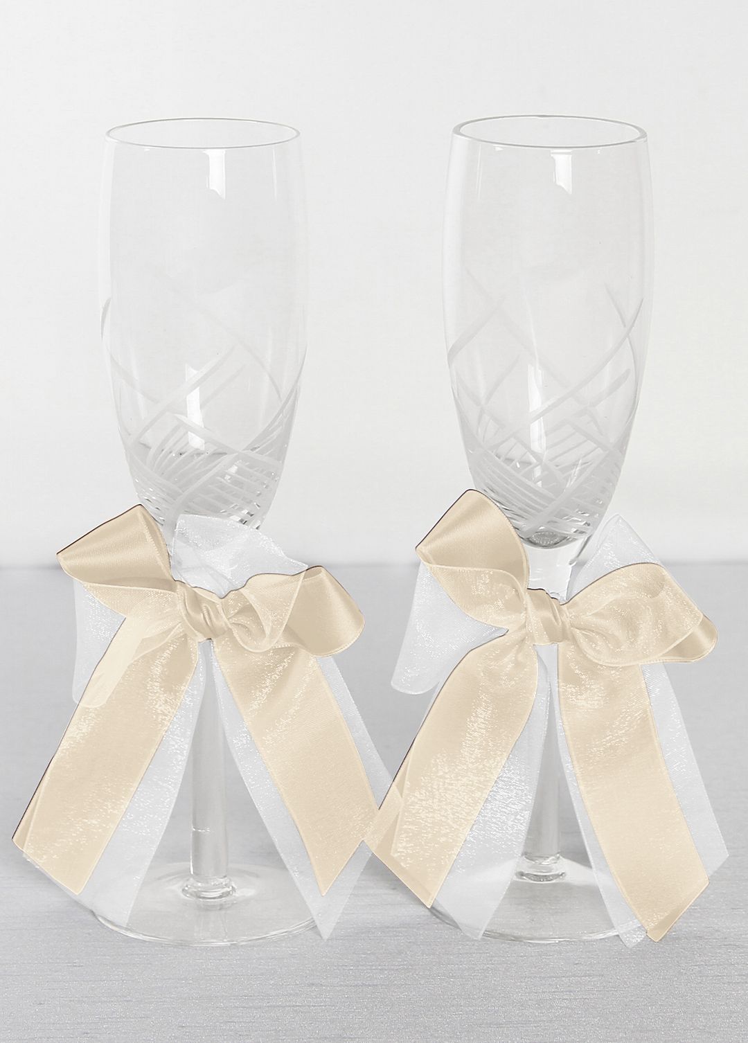 DB Exclusive Blissful Bows Toasting Flutes Image 1