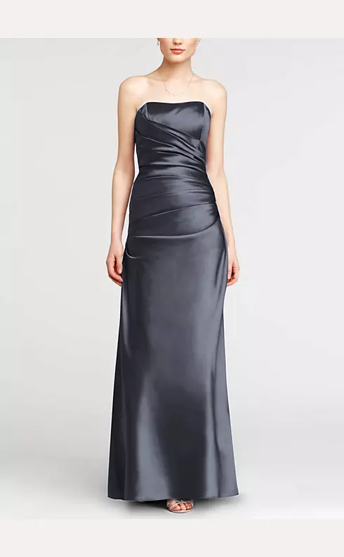 Strapless Ruched Satin Ball Gown Image 1
