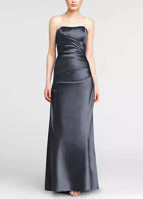Strapless Ruched Satin Ball Gown Image 1
