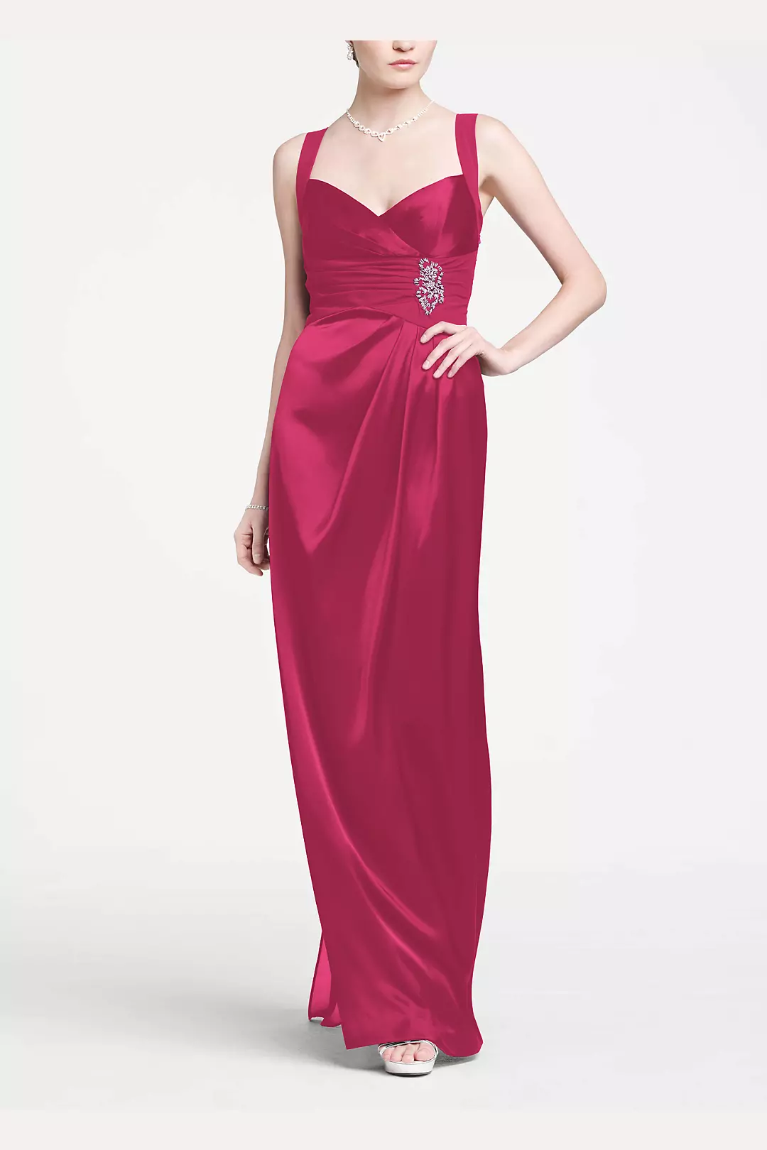 Sleeveless Charmuese Gown with Open Back Image
