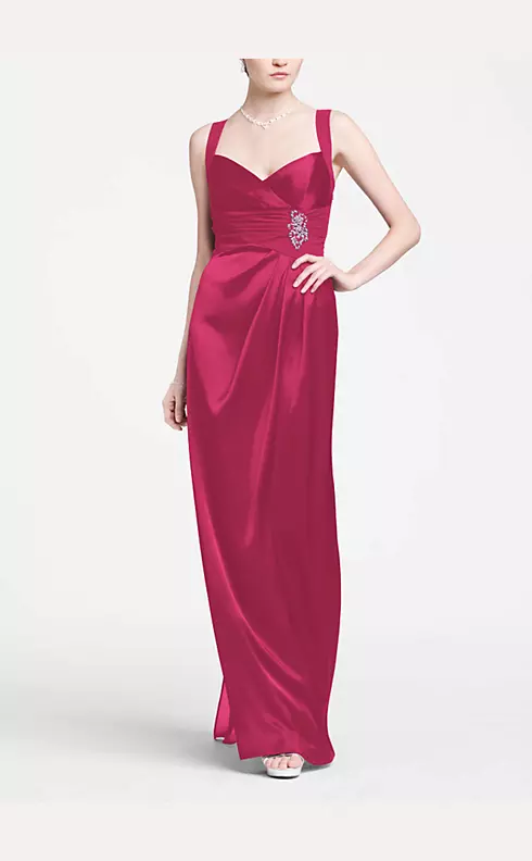 Sleeveless Charmuese Gown with Open Back Image 1