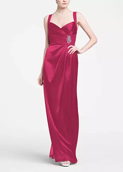 Sleeveless Charmuese Gown with Open Back Image 1