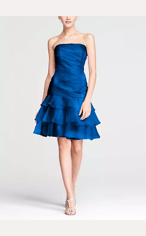 Strapless Dress with Drop Waist and Tiered Skirt Image 1