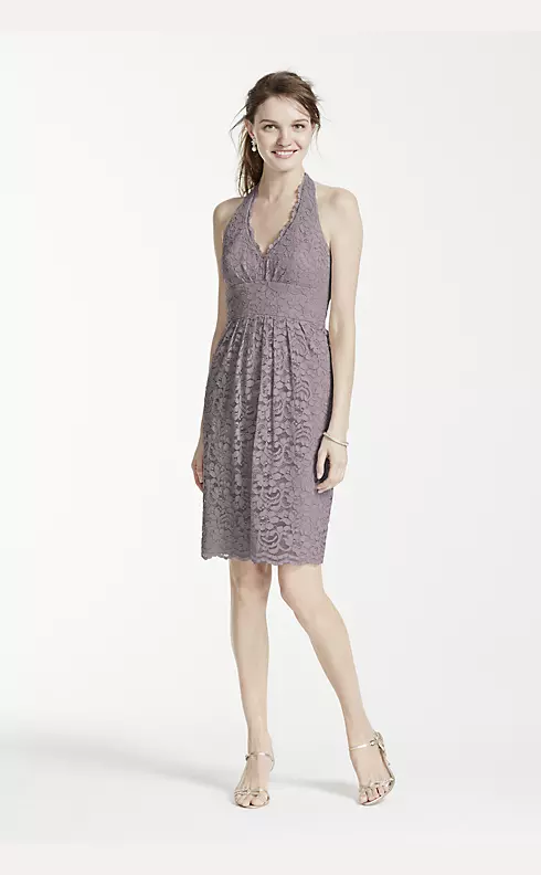Short Halter Lace Dress Image 1