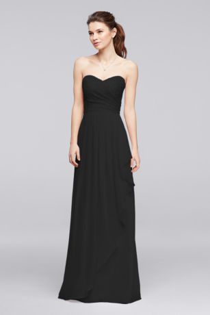 black sweetheart bridesmaid dresses