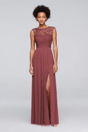 lace top bridesmaid dress