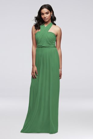 Sage green chiffon infinity bridesmaid dress wedding guest 