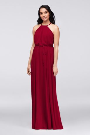 david s bridal halter bridesmaid dress