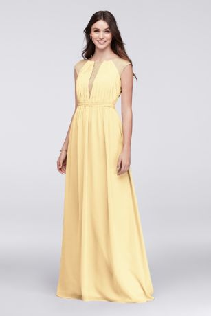 Lace Bridesmaid Dresses Canary Yellow