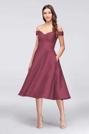 semi formal tea length dresses