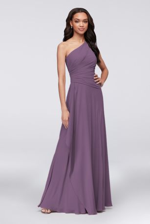 One Shoulder Bridesmaid Dresses David s Bridal Wisteria