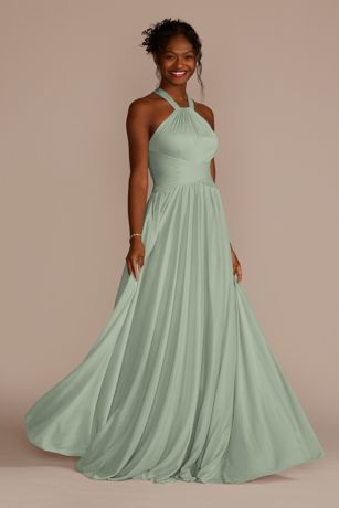 david s bridal halter bridesmaid dress