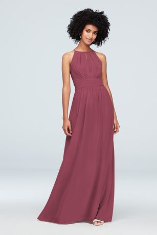 Chiffon HighNeck Bridesmaid Dress with Keyhole David's Bridal