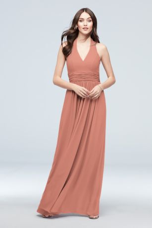 David's popular bridal halter bridesmaid dress - Official Online Store