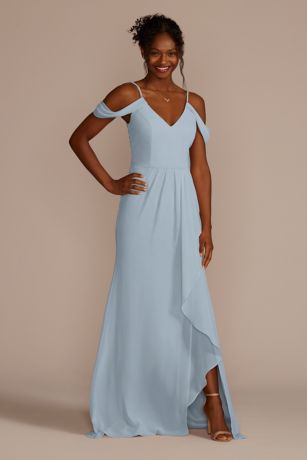 david s bridal off the shoulder bridesmaid dress