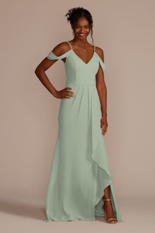 david's bridal sage green bridesmaid dress