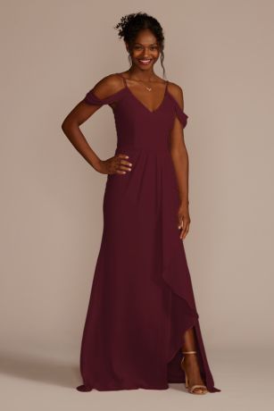 Wine colored shop dress david's bridal