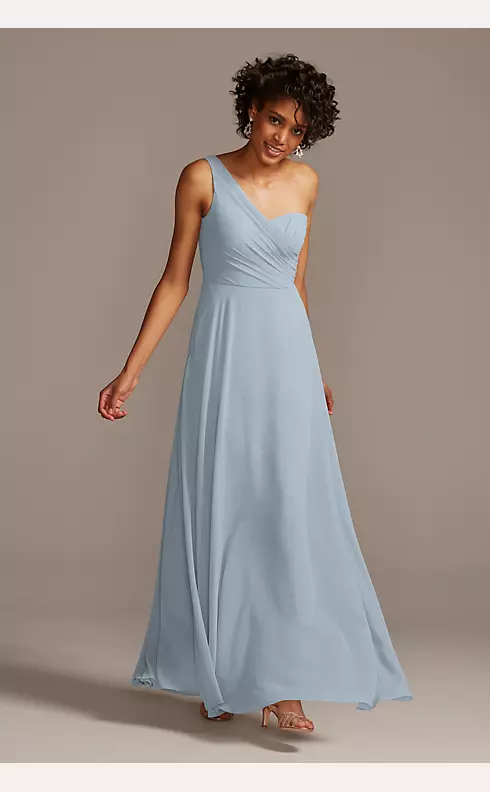 Full Skirt Bridesmaid Dress with One Shoulder Image 1