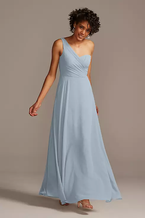 Full Skirt Bridesmaid Dress with One Shoulder Image 1