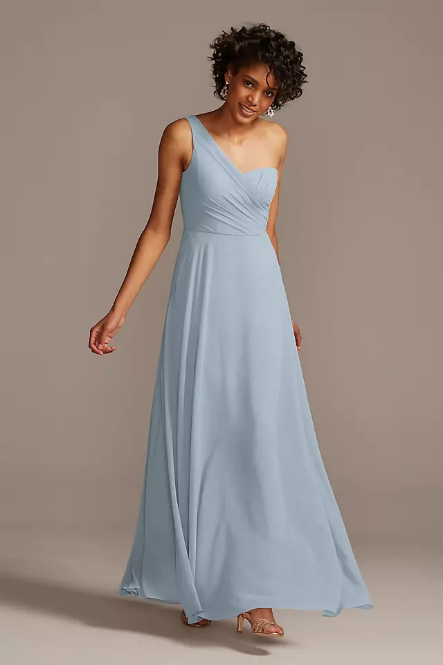 Full Skirt Bridesmaid Dress with One Shoulder Image