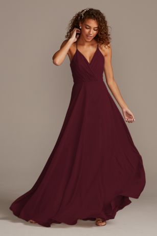 Spaghetti Strap Full Skirt Bridesmaid Dress