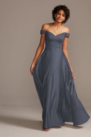 Pewter Bridesmaid Dresses