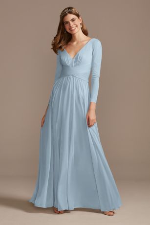 maid of honor dresses with sleeves