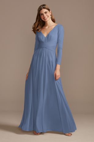 bridesmaid dresses long sleeve maxi