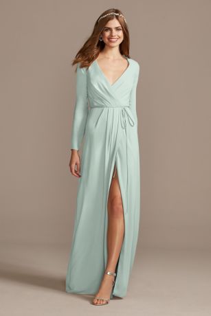 David's bridal clearance wrap around dress