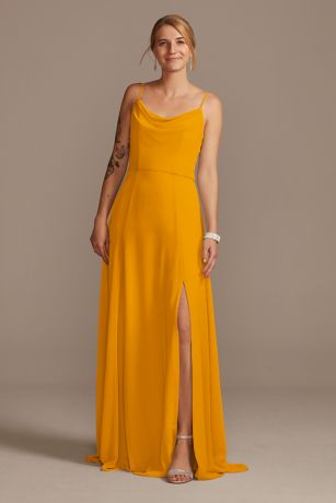 Yellow Chiffon Bridesmaid Dresses Under 50 Dollars