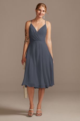 Short Spaghetti Strap Chiffon Dress