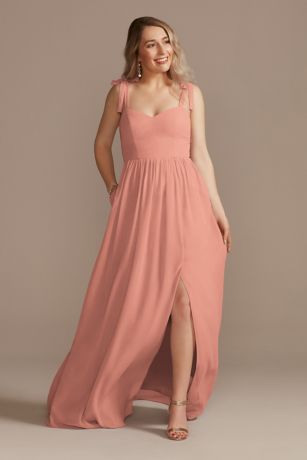 empire sweetheart floor length chiffon dress