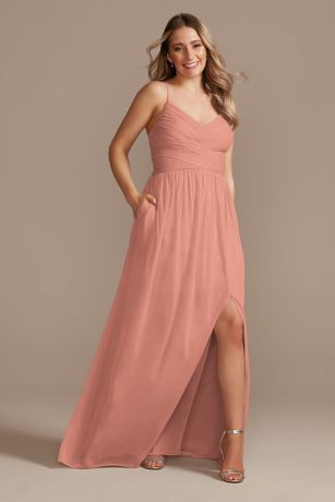 Long Mesh Dress with Lace-Up Back