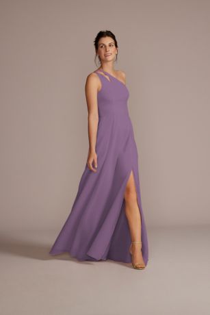 One Shoulder Bridesmaid Dresses David s Bridal Wisteria