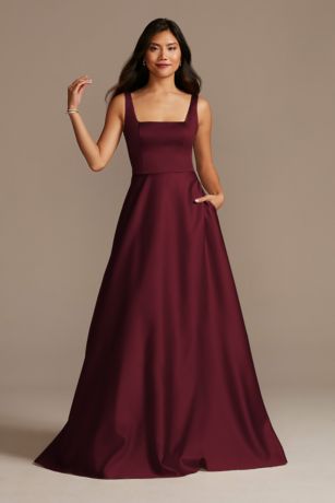 Square Neck Bridesmaid Dress