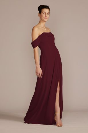 wine chiffon bridesmaid dresses Zapaka Women Dusty Sage Bridesmaid Dress with Slit A Line Printed Floral Long Wedding Guest Dress, Dusty Sage / UK28 main image 1