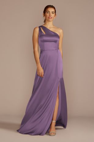 David's bridal one shoulder bridesmaid clearance dress