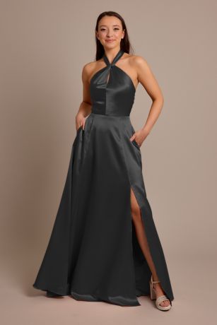 david s bridal halter bridesmaid dress