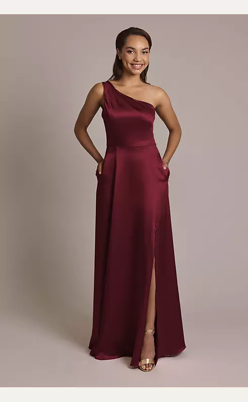 Luxe Charmeuse One-Shoulder Dress Image 1
