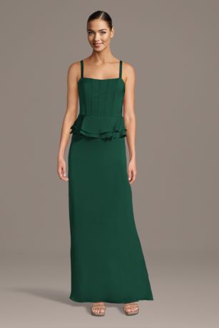 green emerald velvet dress Dark Green Aaisha Peplum Kurta and Sharara Set