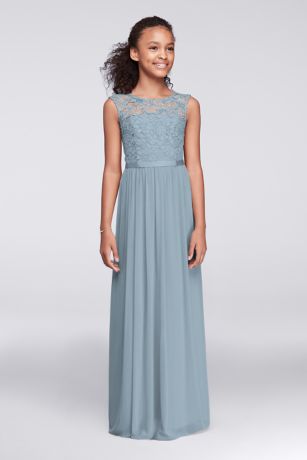 david's bridal grey bridesmaid dress