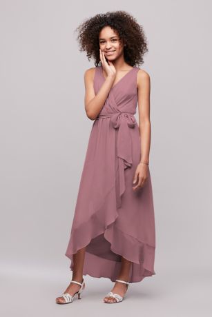 david's bridal wrap bridesmaid dress